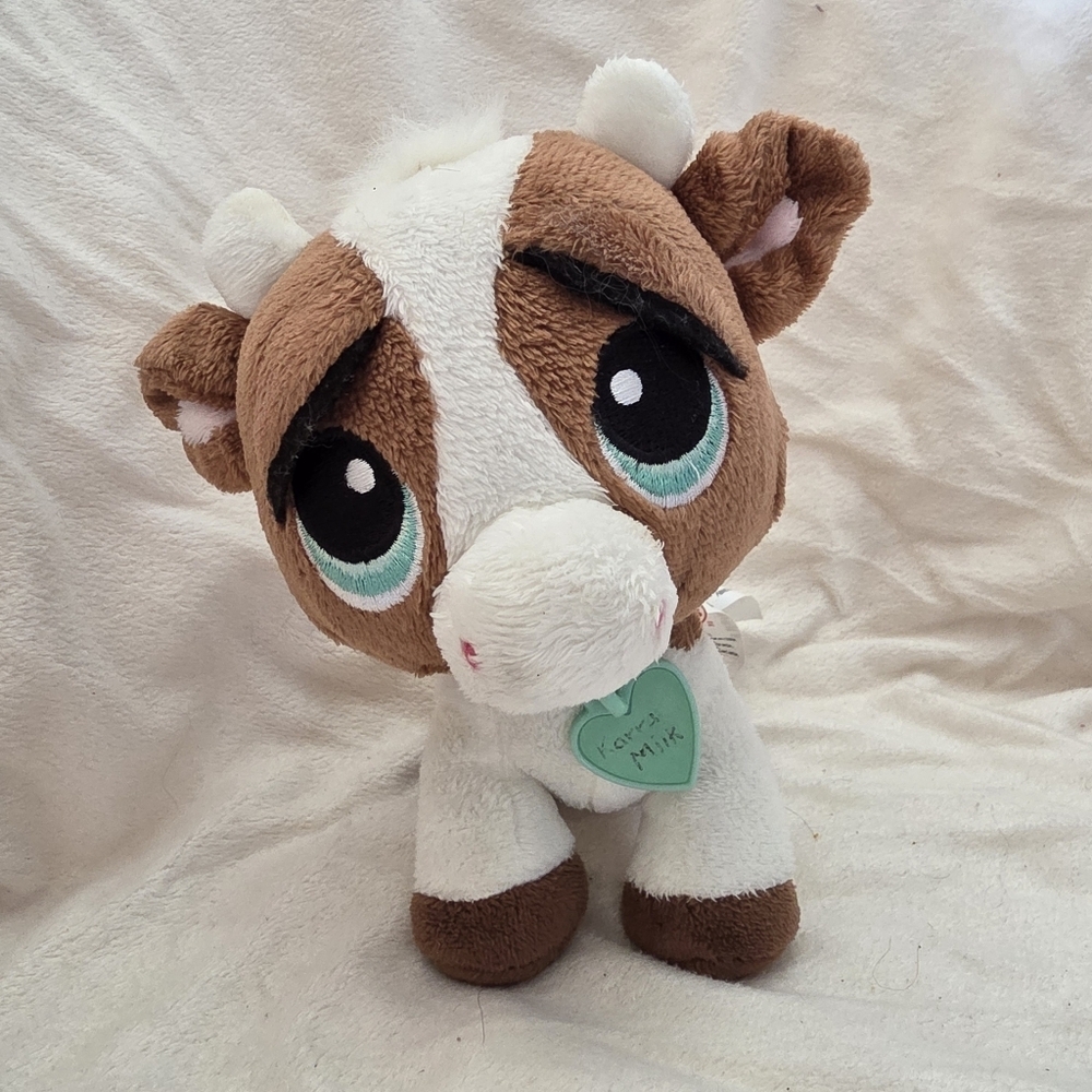Vintage MGA Rescue Pets My Epets Cow Plush β Brown & White Calf β EUC No Code